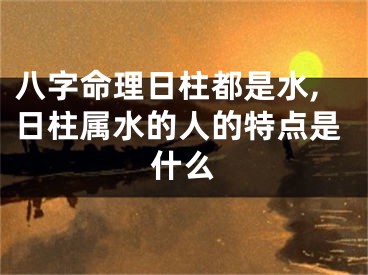 八字命理日柱都是水,日柱属水的人的特点是什么