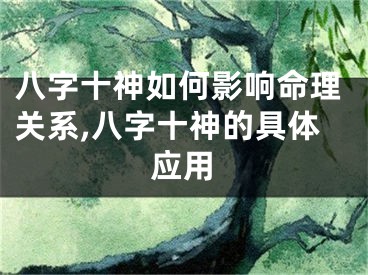 八字十神如何影响命理关系,八字十神的具体应用