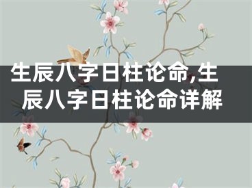 生辰八字日柱论命,生辰八字日柱论命详解