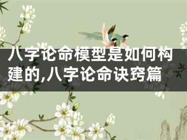八字论命模型是如何构建的,八字论命诀窍篇