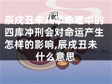 辰戌丑未八字命理中的四库冲刑会对命运产生怎样的影响,辰戌丑未什么意思