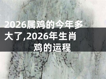 2026属鸡的今年多大了,2026年生肖鸡的运程