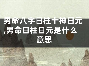 男命八字日柱十神日元,男命日柱日元是什么意思