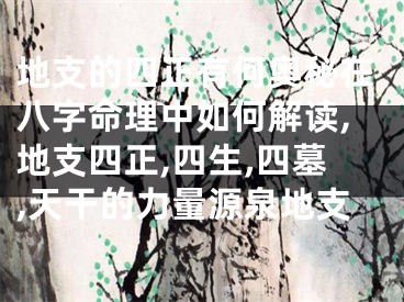 地支的四正有何奥秘在八字命理中如何解读,地支四正,四生,四墓,天干的力量源泉地支