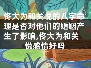 佟大为和关悦的八字命理是否对他们的婚姻产生了影响,佟大为和关悦感情好吗