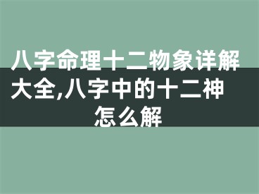 八字命理十二物象详解大全,八字中的十二神怎么解