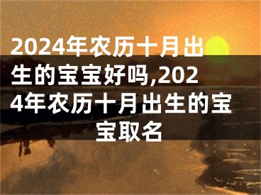 2024年农历十月出生的宝宝好吗,2024年农历十月出生的宝宝取名