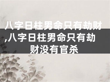 八字日柱男命只有劫财,八字日柱男命只有劫财没有官杀
