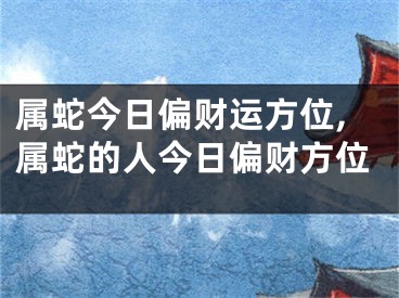 属蛇今日偏财运方位,属蛇的人今日偏财方位