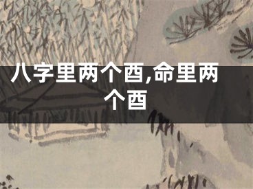 八字里两个酉,命里两个酉