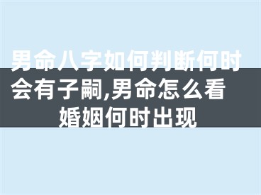 男命八字如何判断何时会有子嗣,男命怎么看婚姻何时出现