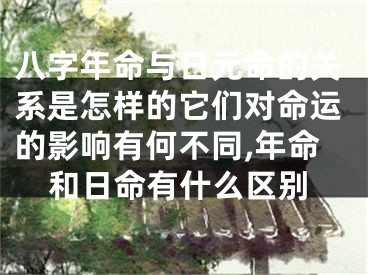 八字年命与日元命的关系是怎样的它们对命运的影响有何不同,年命和日命有什么区别