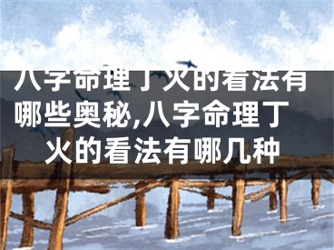 八字命理丁火的看法有哪些奥秘,八字命理丁火的看法有哪几种