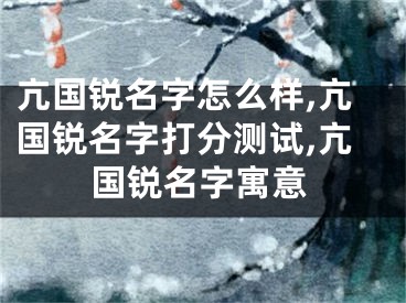 亢国锐名字怎么样,亢国锐名字打分测试,亢国锐名字寓意