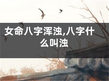 女命八字浑浊,八字什么叫浊