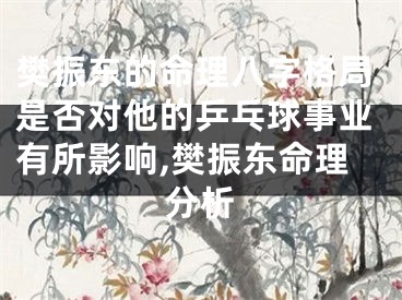 樊振东的命理八字格局是否对他的乒乓球事业有所影响,樊振东命理分析