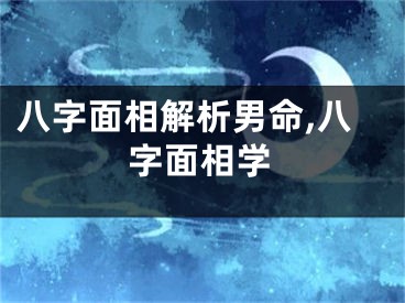 八字面相解析男命,八字面相学