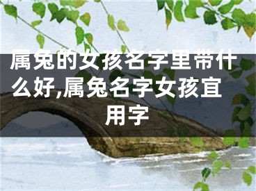 属兔的女孩名字里带什么好,属兔名字女孩宜用字