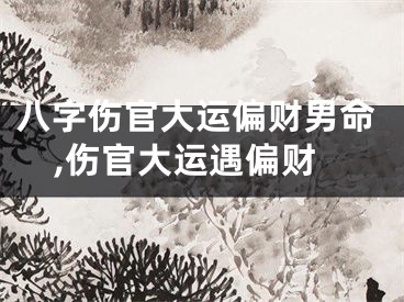 八字伤官大运偏财男命,伤官大运遇偏财