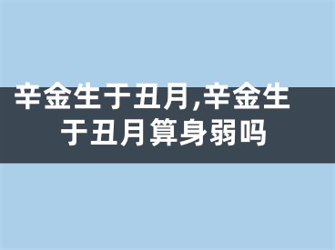 辛金生于丑月,辛金生于丑月算身弱吗