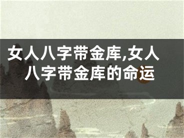 女人八字带金库,女人八字带金库的命运