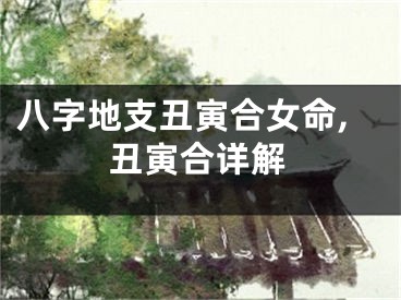 八字地支丑寅合女命,丑寅合详解