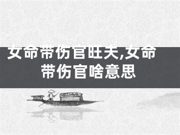 女命带伤官旺夫,女命带伤官啥意思