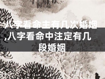 八字看命主有几次婚姻,八字看命中注定有几段婚姻