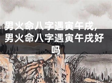 男火命八字遇寅午戌,男火命八字遇寅午戌好吗