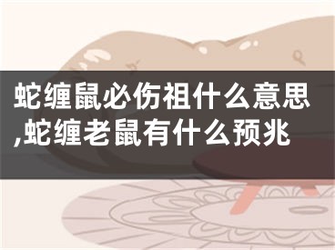 蛇缠鼠必伤祖什么意思,蛇缠老鼠有什么预兆
