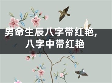 男命生辰八字带红艳,八字中带红艳