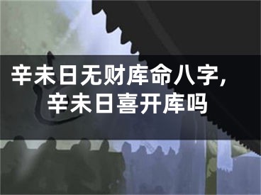 辛未日无财库命八字,辛未日喜开库吗