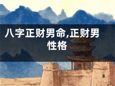 八字正财男命,正财男性格