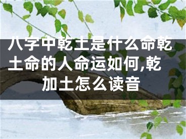 八字中乾土是什么命乾土命的人命运如何,乾加土怎么读音