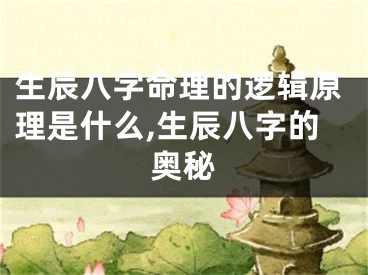 生辰八字命理的逻辑原理是什么,生辰八字的奥秘