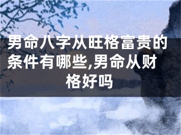 男命八字从旺格富贵的条件有哪些,男命从财格好吗