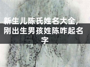 新生儿陈氏姓名大全,刚出生男孩姓陈咋起名字