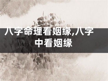 八字命理看姻缘,八字中看姻缘