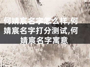 何婧宸名字怎么样,何婧宸名字打分测试,何婧宸名字寓意