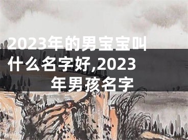 2023年的男宝宝叫什么名字好,2023年男孩名字