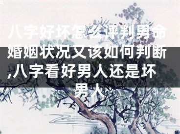八字好坏怎么评判男命婚姻状况又该如何判断,八字看好男人还是坏男人