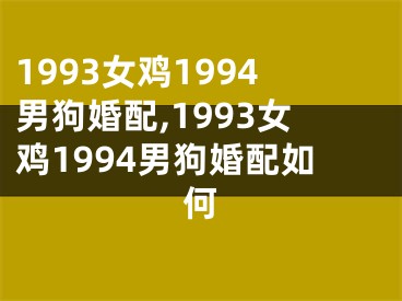 1993女鸡1994男狗婚配,1993女鸡1994男狗婚配如何