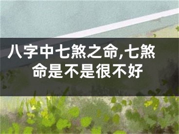 八字中七煞之命,七煞命是不是很不好