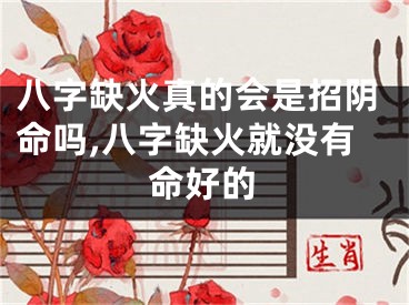 八字缺火真的会是招阴命吗,八字缺火就没有命好的