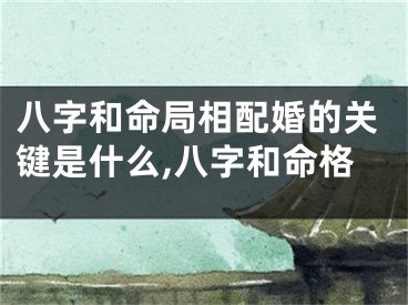 八字和命局相配婚的关键是什么,八字和命格