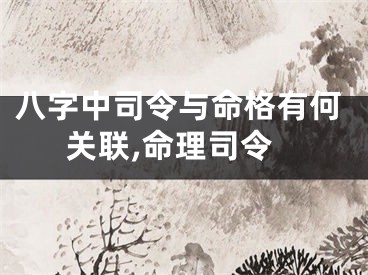 八字中司令与命格有何关联,命理司令
