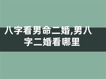 八字看男命二婚,男八字二婚看哪里