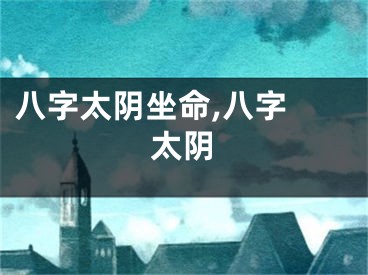 八字太阴坐命,八字 太阴