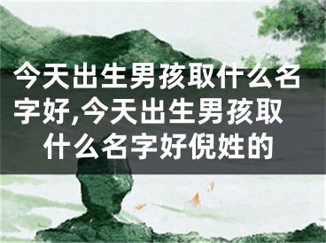 今天出生男孩取什么名字好,今天出生男孩取什么名字好倪姓的