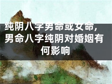 纯阴八字男命或女命,男命八字纯阴对婚姻有何影响